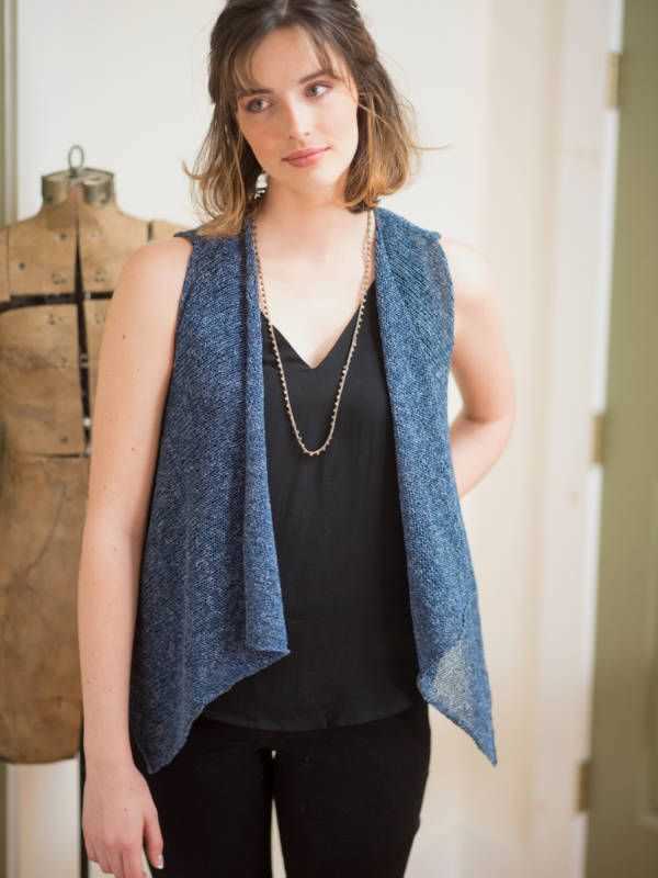 Free knitting pattern for long sleeveless vest