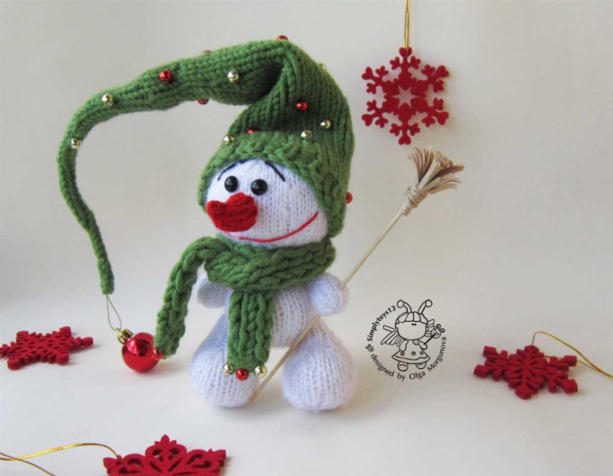 Knitting pattern for small snowman