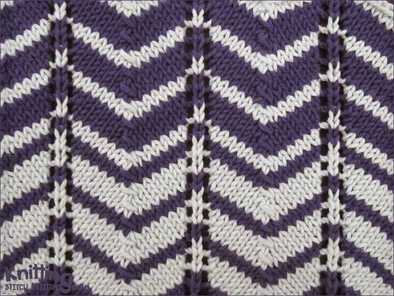 Loom knit chevron pattern