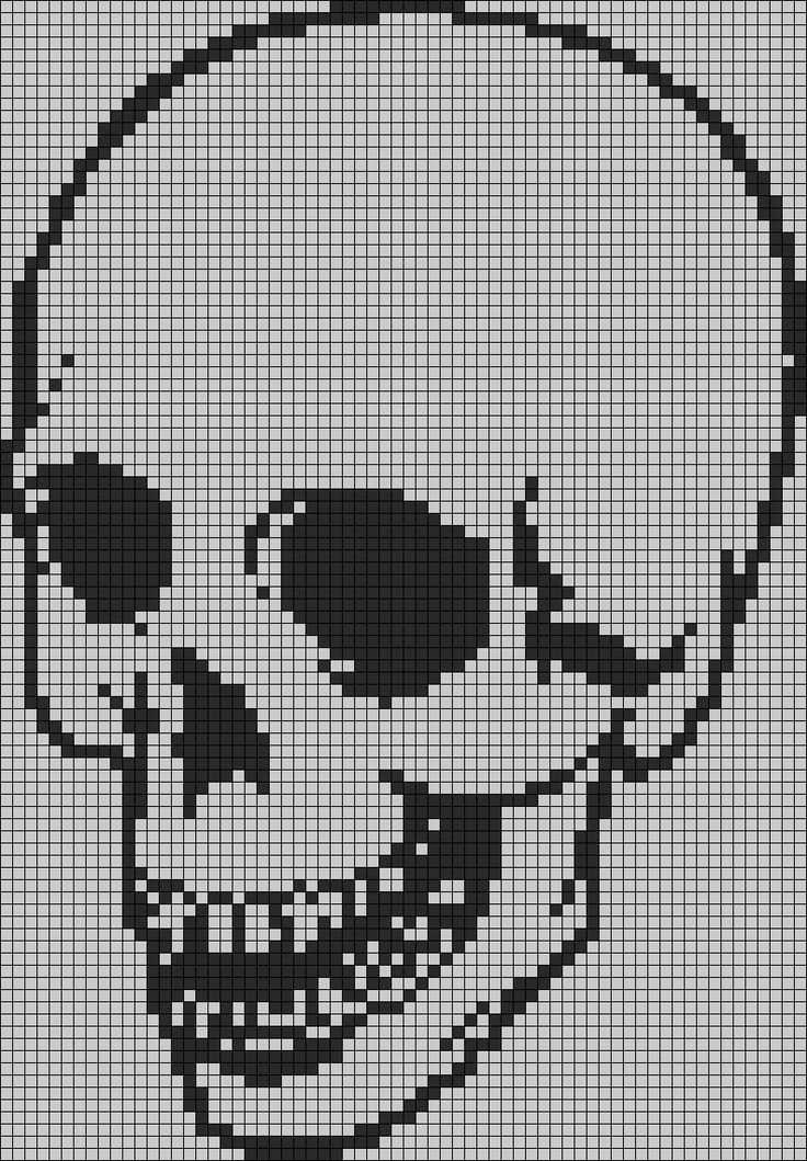 Skull knit pattern