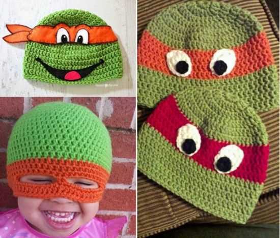 Knit ninja turtle hat pattern