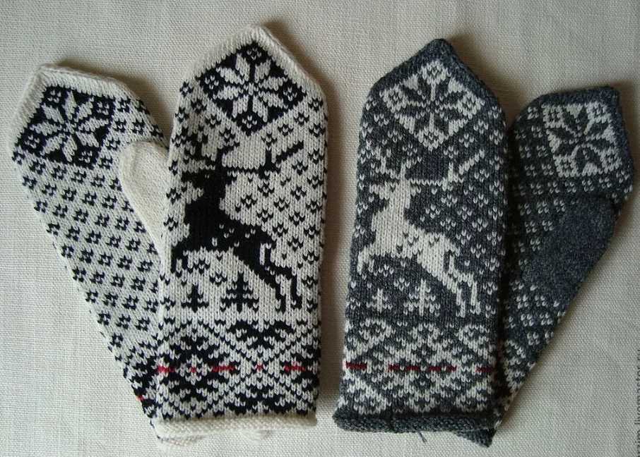 Lace mittens knitting pattern
