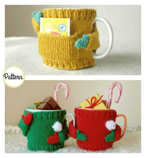 Knitted cup cozy pattern free
