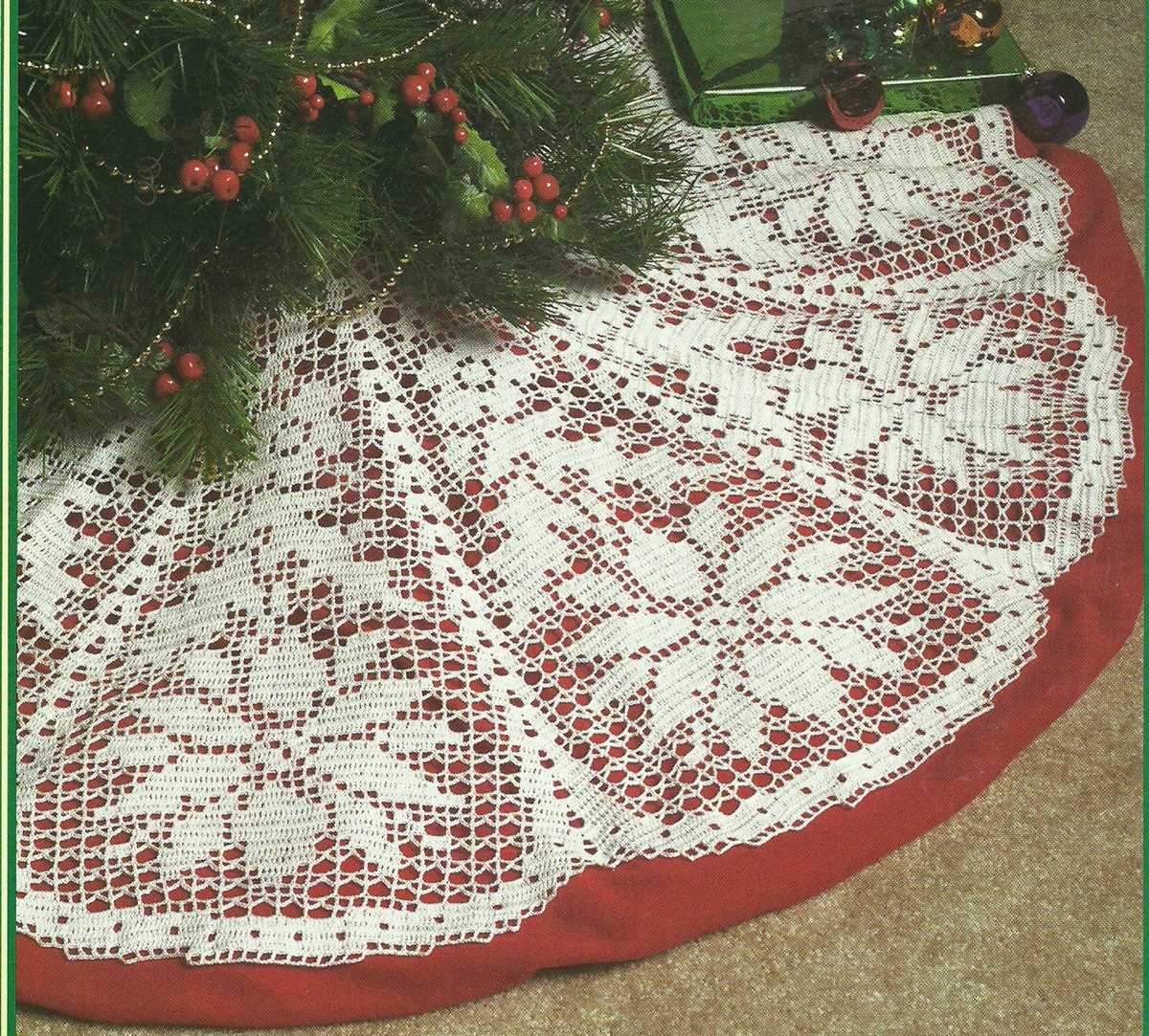 Knitting pattern christmas tree skirt