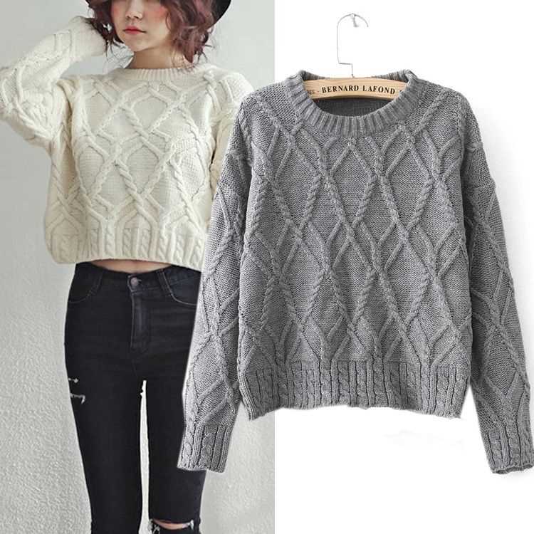 Distressed knit sweater pattern