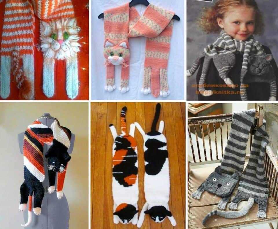 Knitting pattern cat scarf