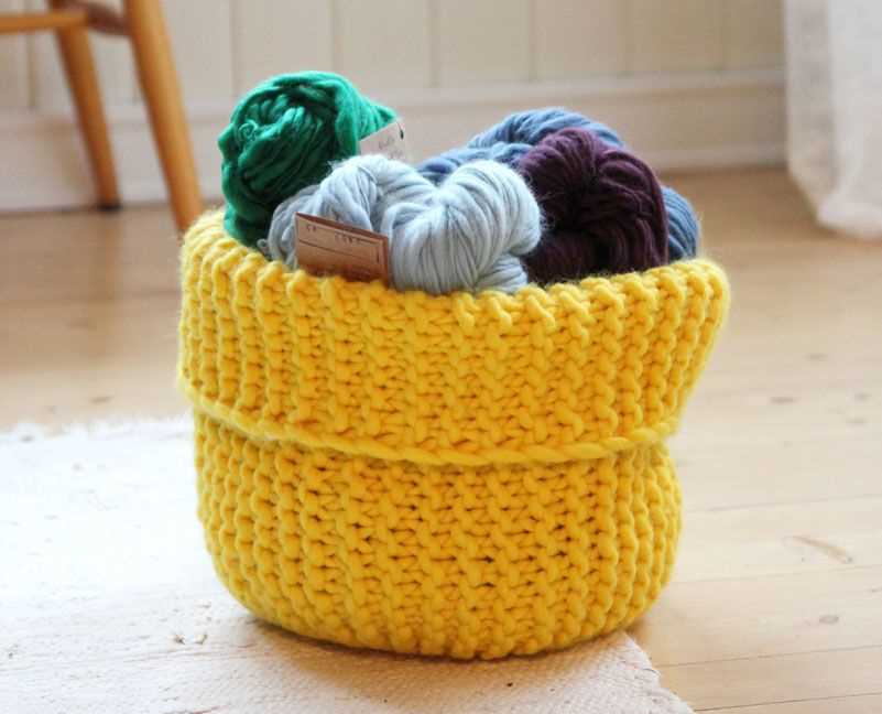 Knitted baskets free patterns