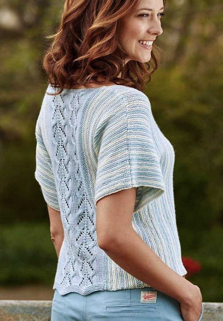 Ladies summer top knitting pattern free
