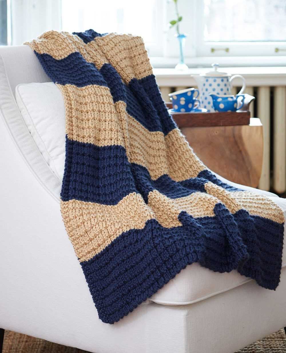 Worsted weight knit blanket pattern