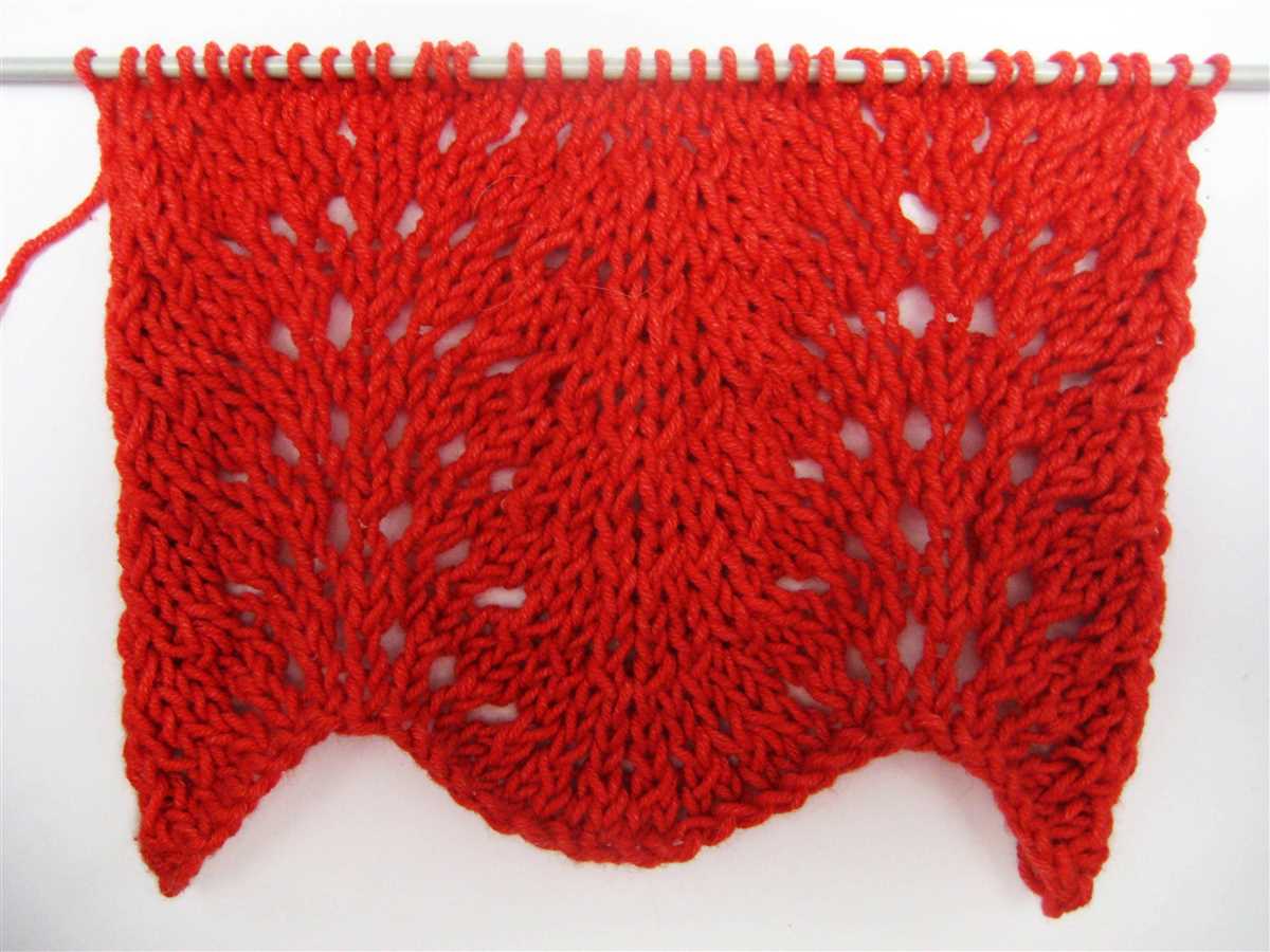 Creating Stunning Textures with Feather and Fan Stitch in Circular Knitting Feather and fan knitting pattern in the round