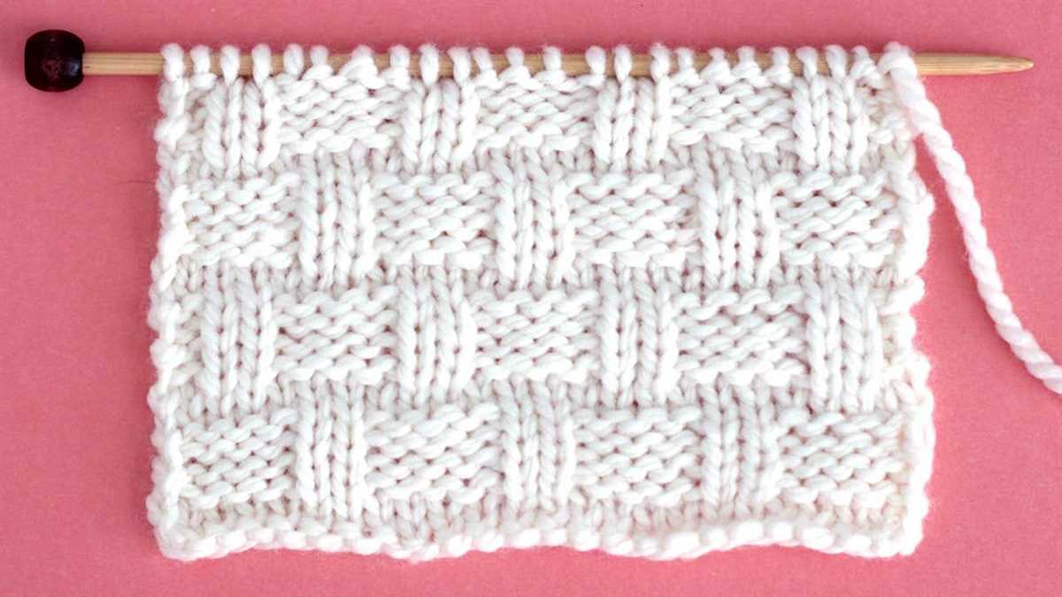 Basket weave scarf knitting pattern