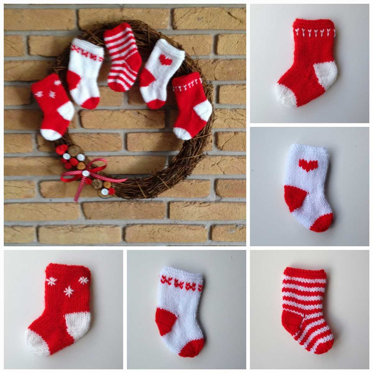 2 needle knitted christmas stocking pattern