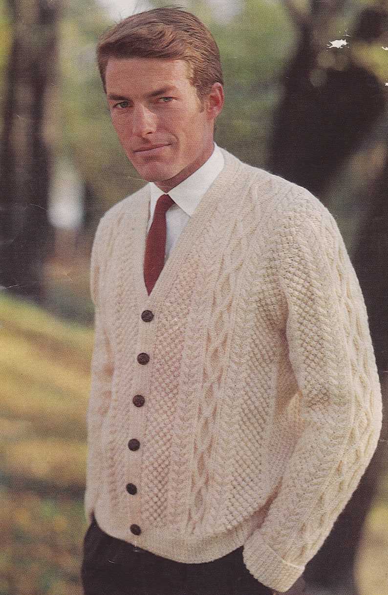 Mens cardigan knitting pattern