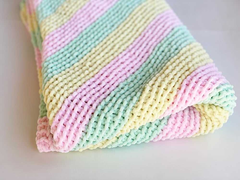 Corner to corner knitted blanket free pattern