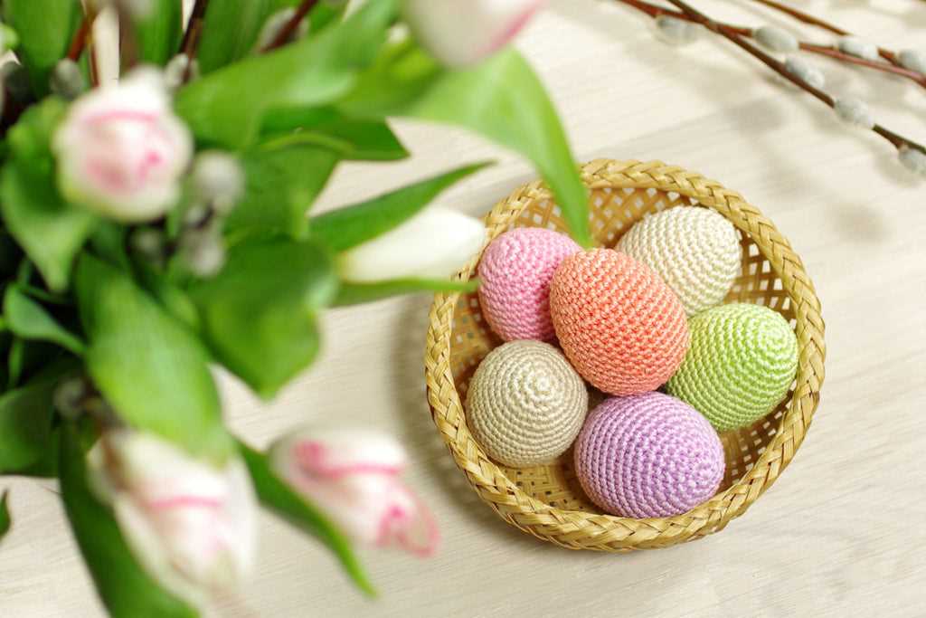 Knit easter chick basket pattern