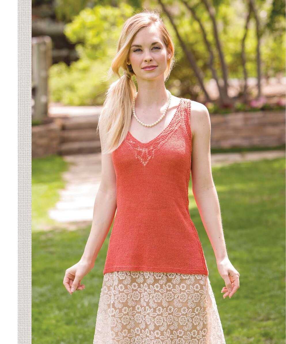 V neck tank top knitting pattern free
