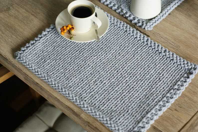 Knit placemats pattern