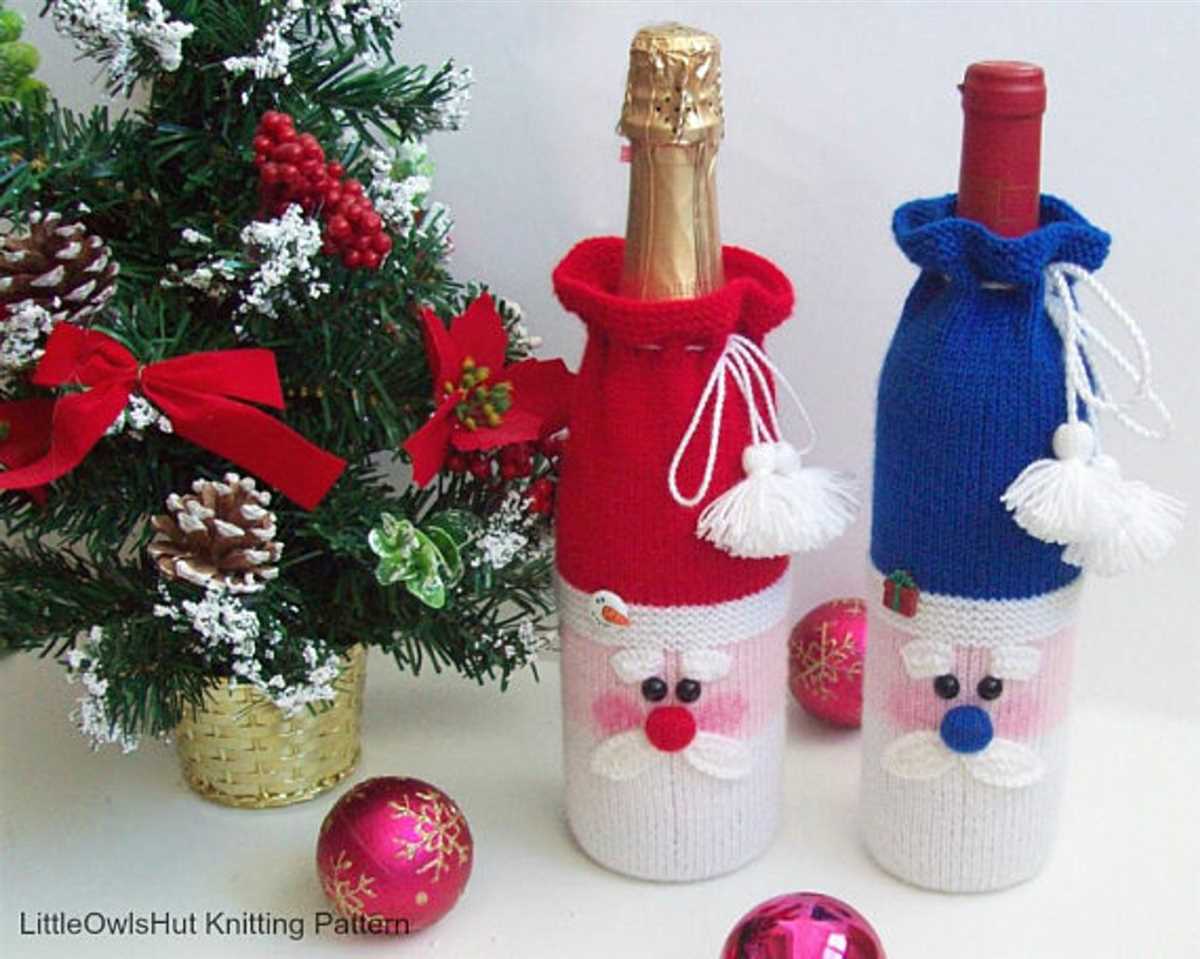 Knitted wine bottle bag pattern