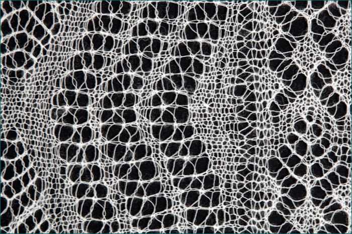Mesh lace knitting pattern