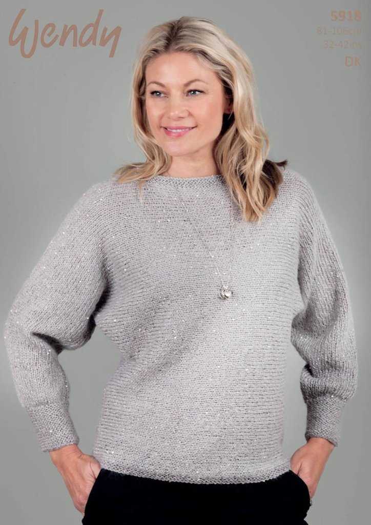 Ladies batwing jumper knitting pattern