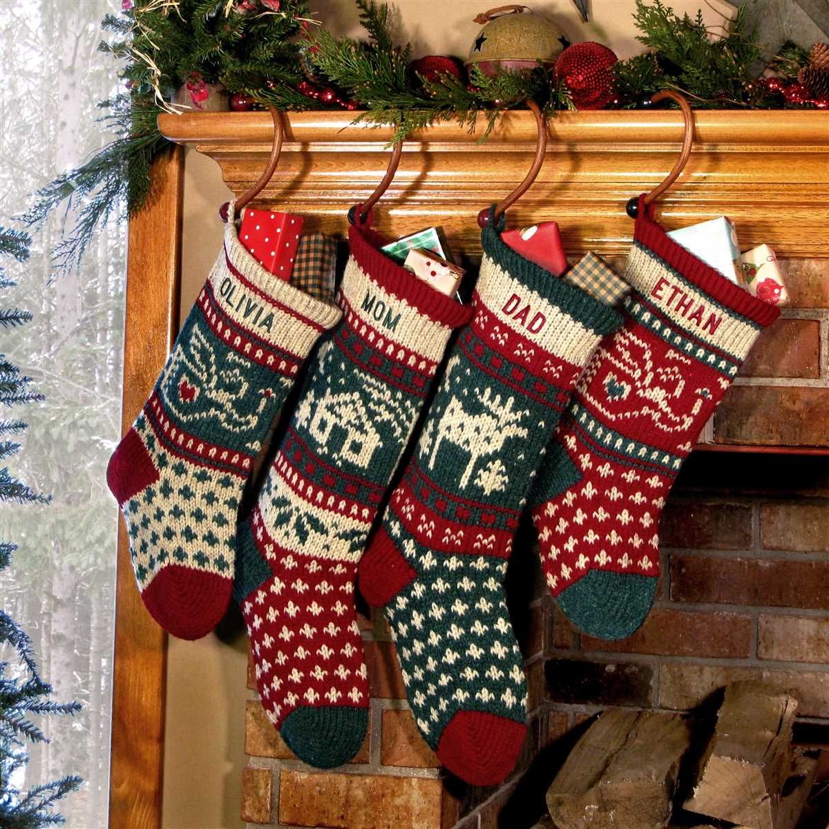 Angel christmas stocking knitting pattern