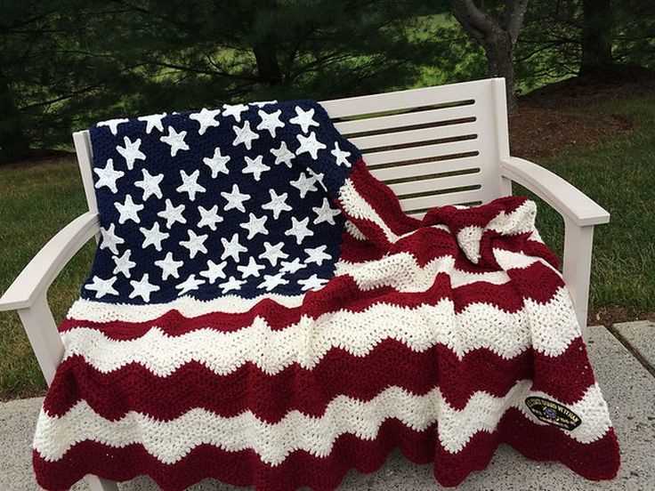 Free american flag blanket knitting pattern