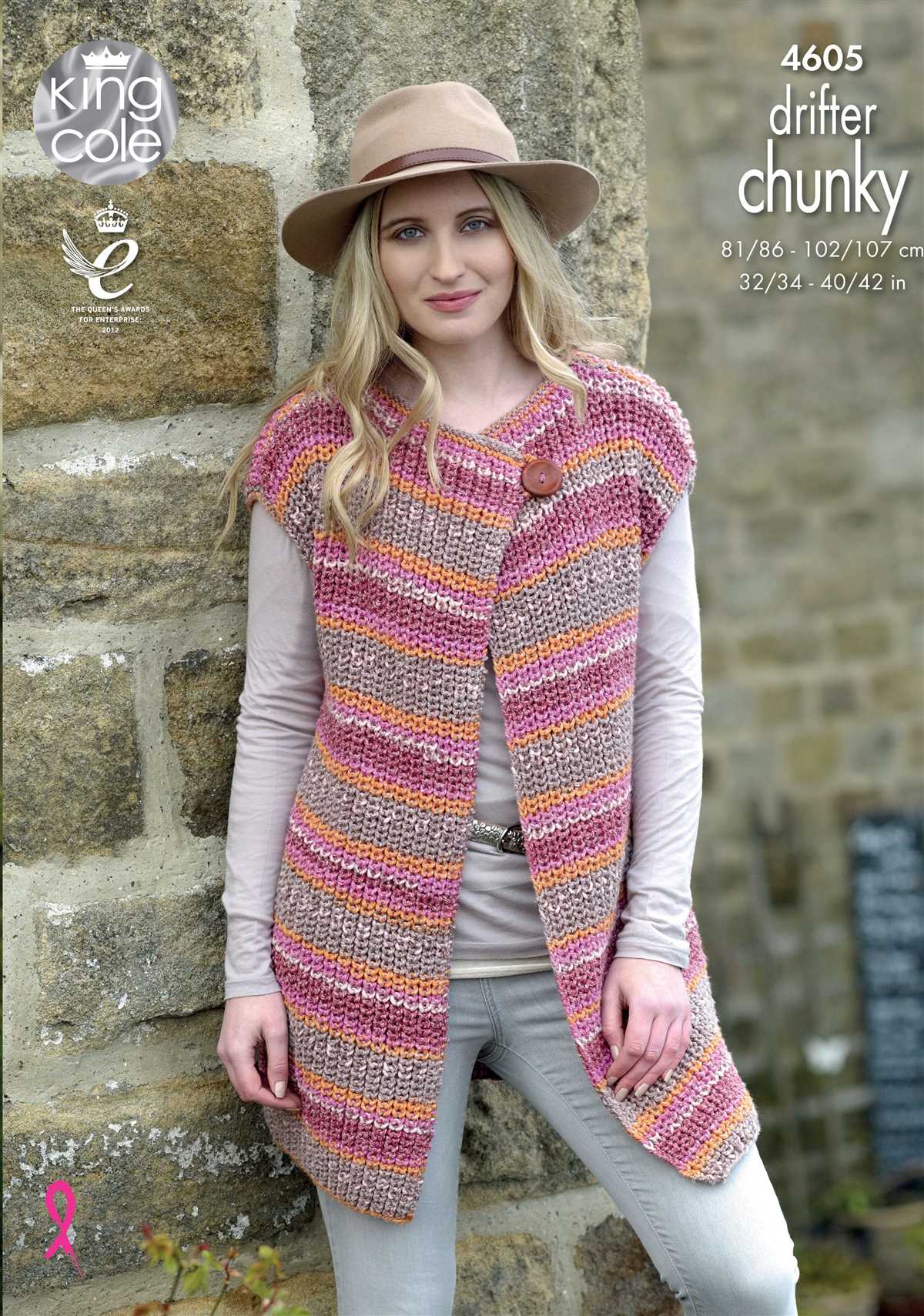 Pattern for ladies knitted vest