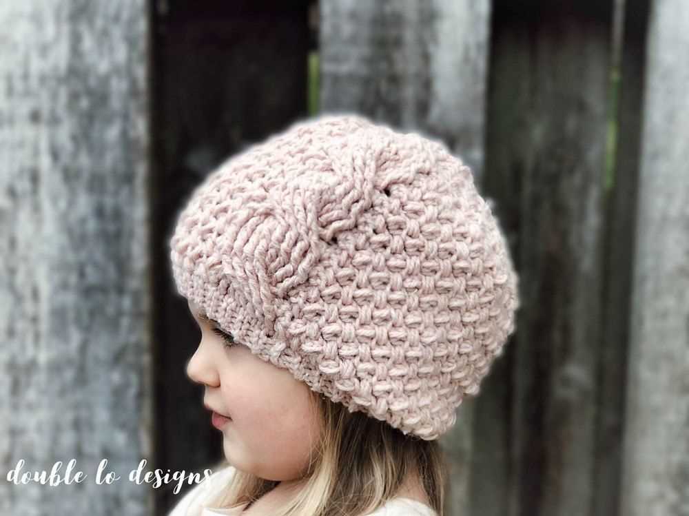 Childs slouch hat knitting pattern