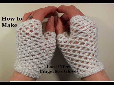Lacy fingerless gloves knitting pattern