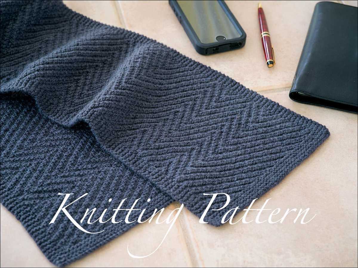 Men's ribbed scarf knitting pattern