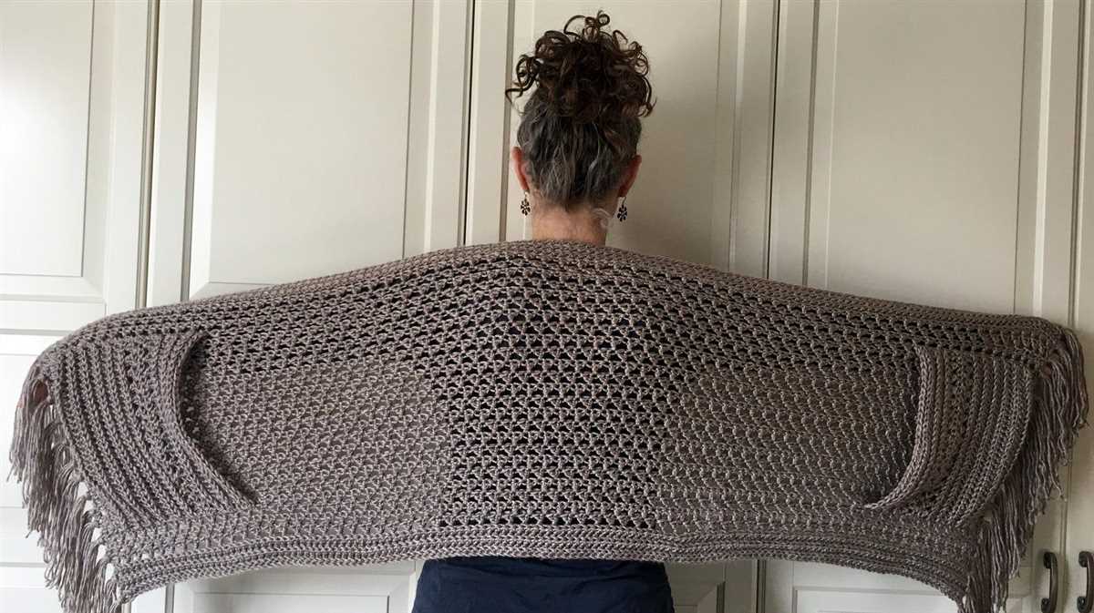 Free knitting pattern for shawl with pockets
