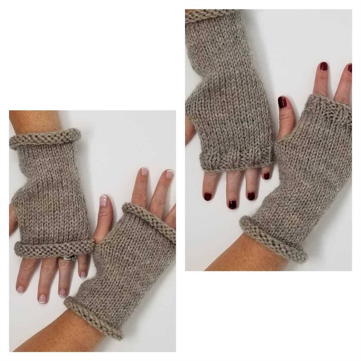 Wrist warmer knitting pattern straight needles