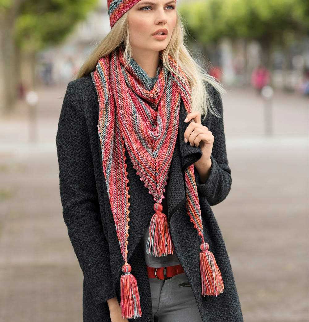 Scarf with tassels knitting pattern