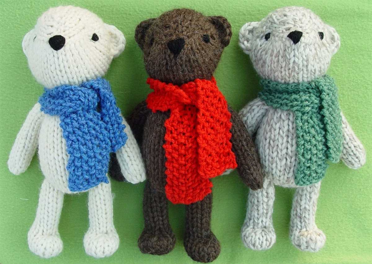 Simple knitted bear pattern