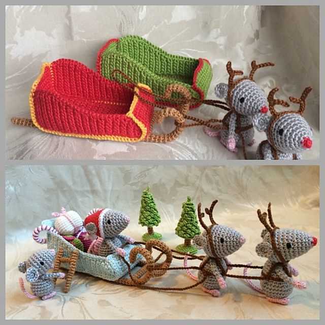 Christmas mice knitting pattern