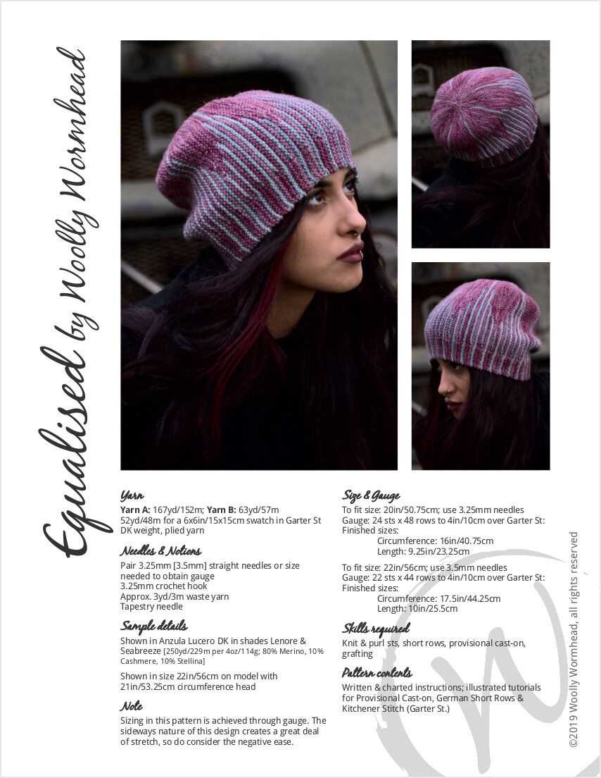 Knit beret pattern straight needles