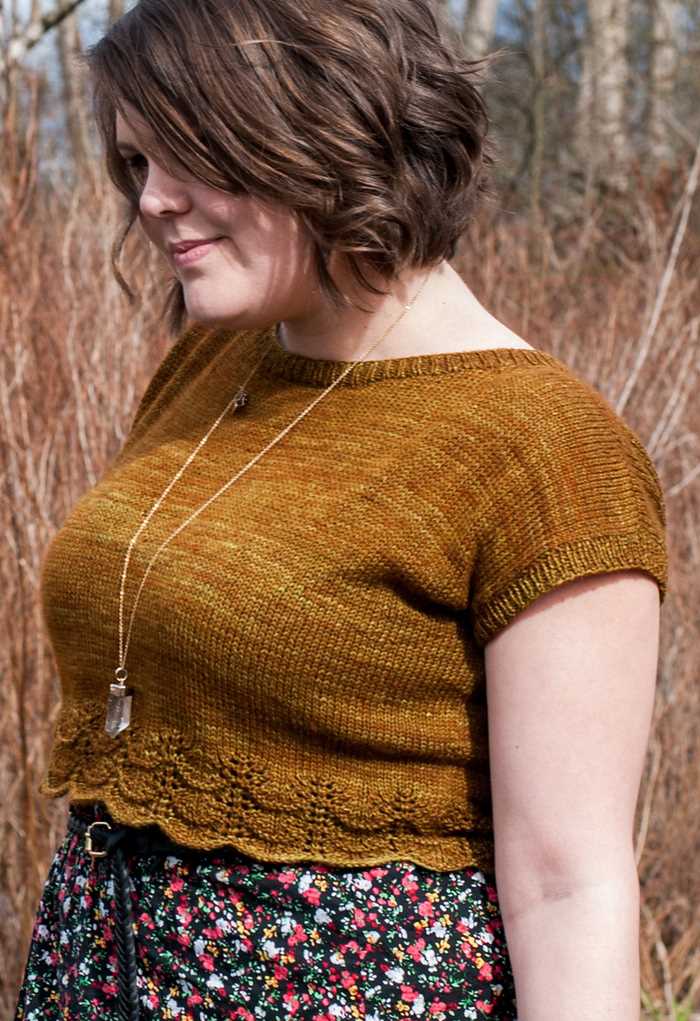 Bottom up knit sweater pattern
