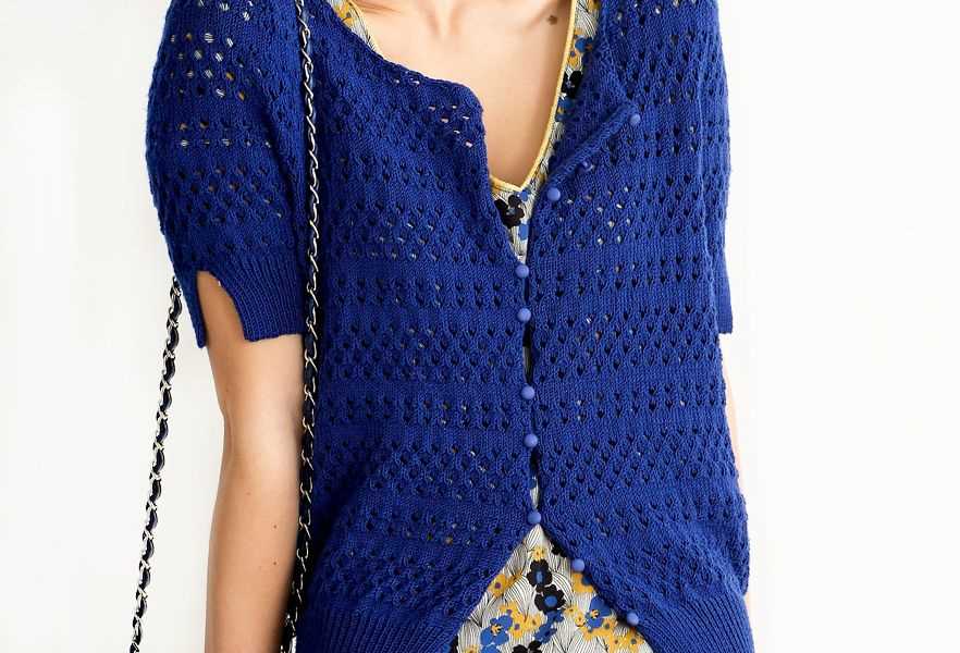 Free knitting pattern for short sleeve cardigan