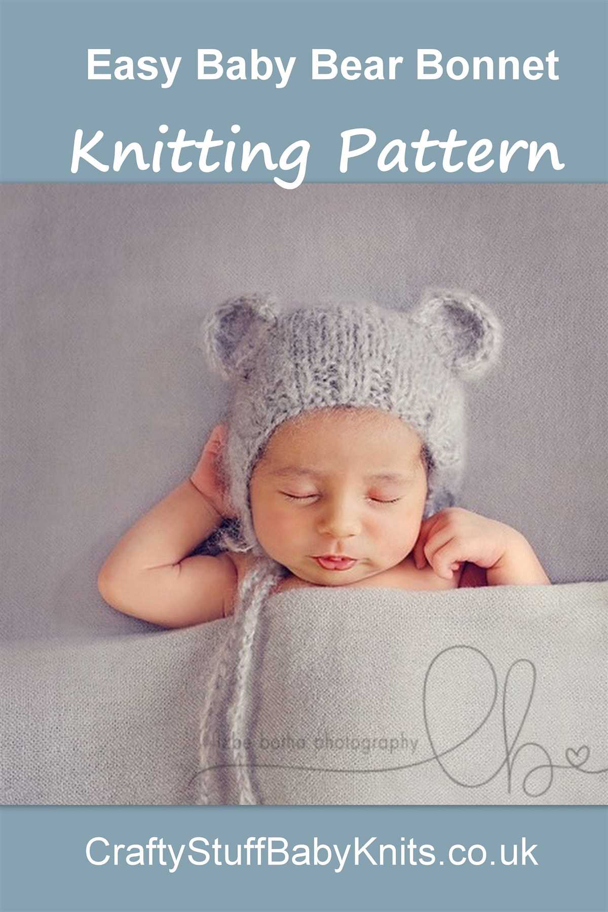 Newborn bonnet knitting pattern free