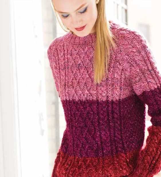 Colorblock sweater knitting pattern