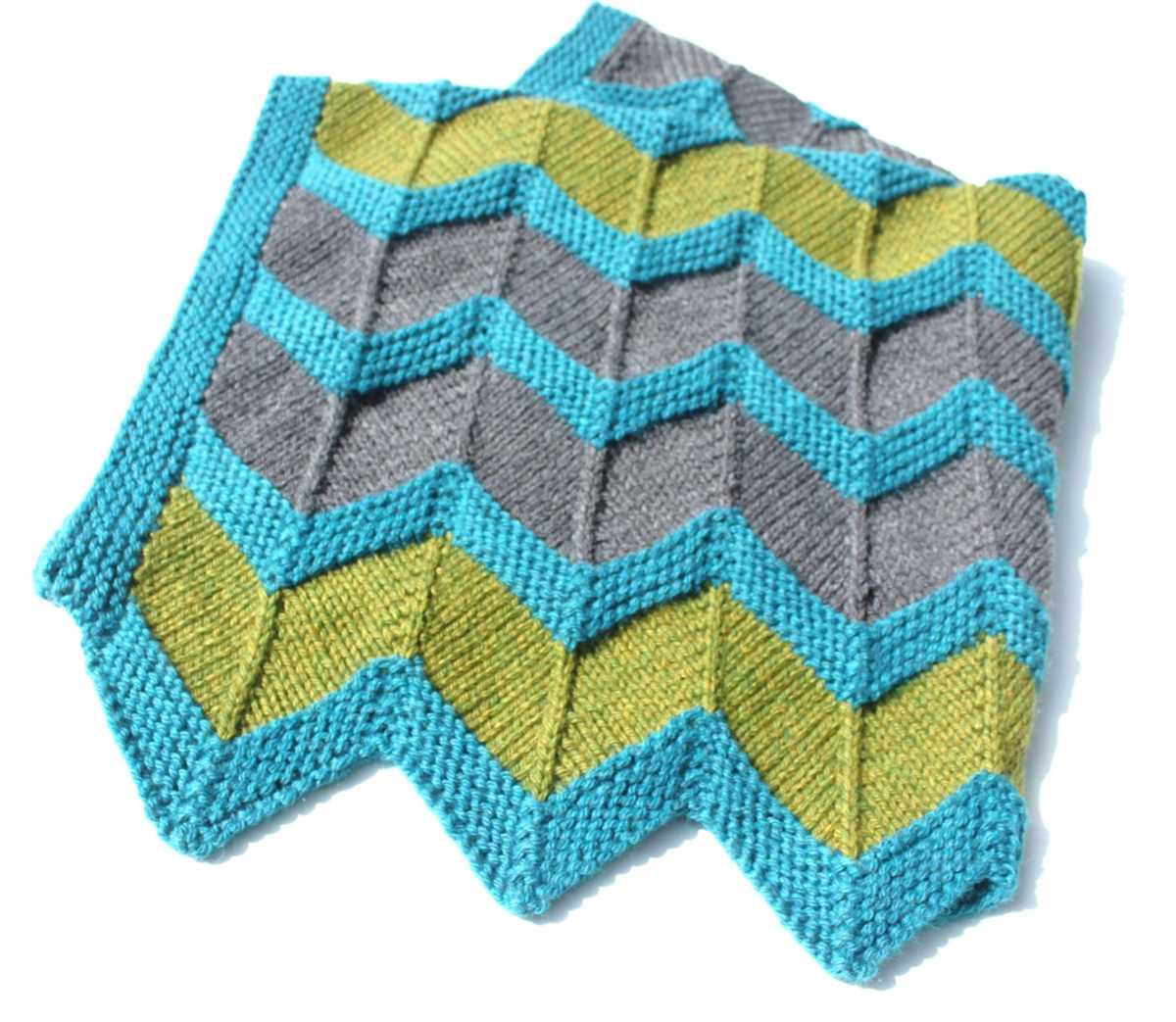 Chevron knit blanket pattern
