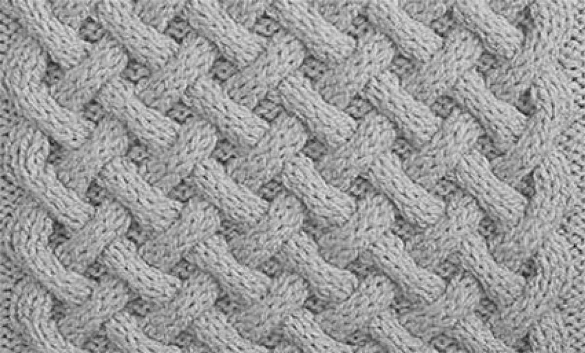 Woven cable knitting pattern
