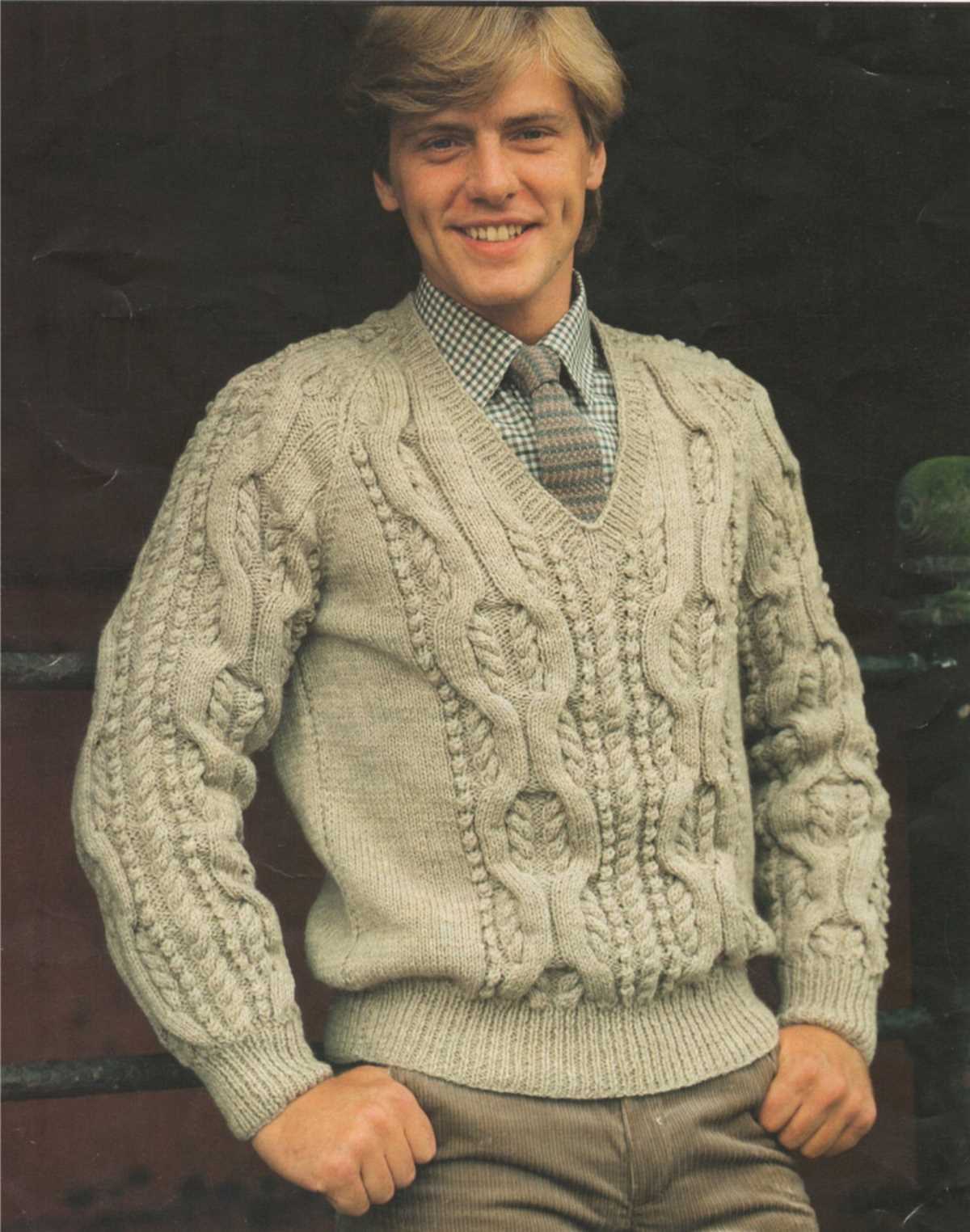 Knitting pattern for mens jumper