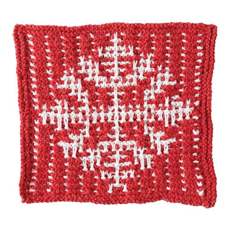Christmas tree knitted dishcloth patterns
