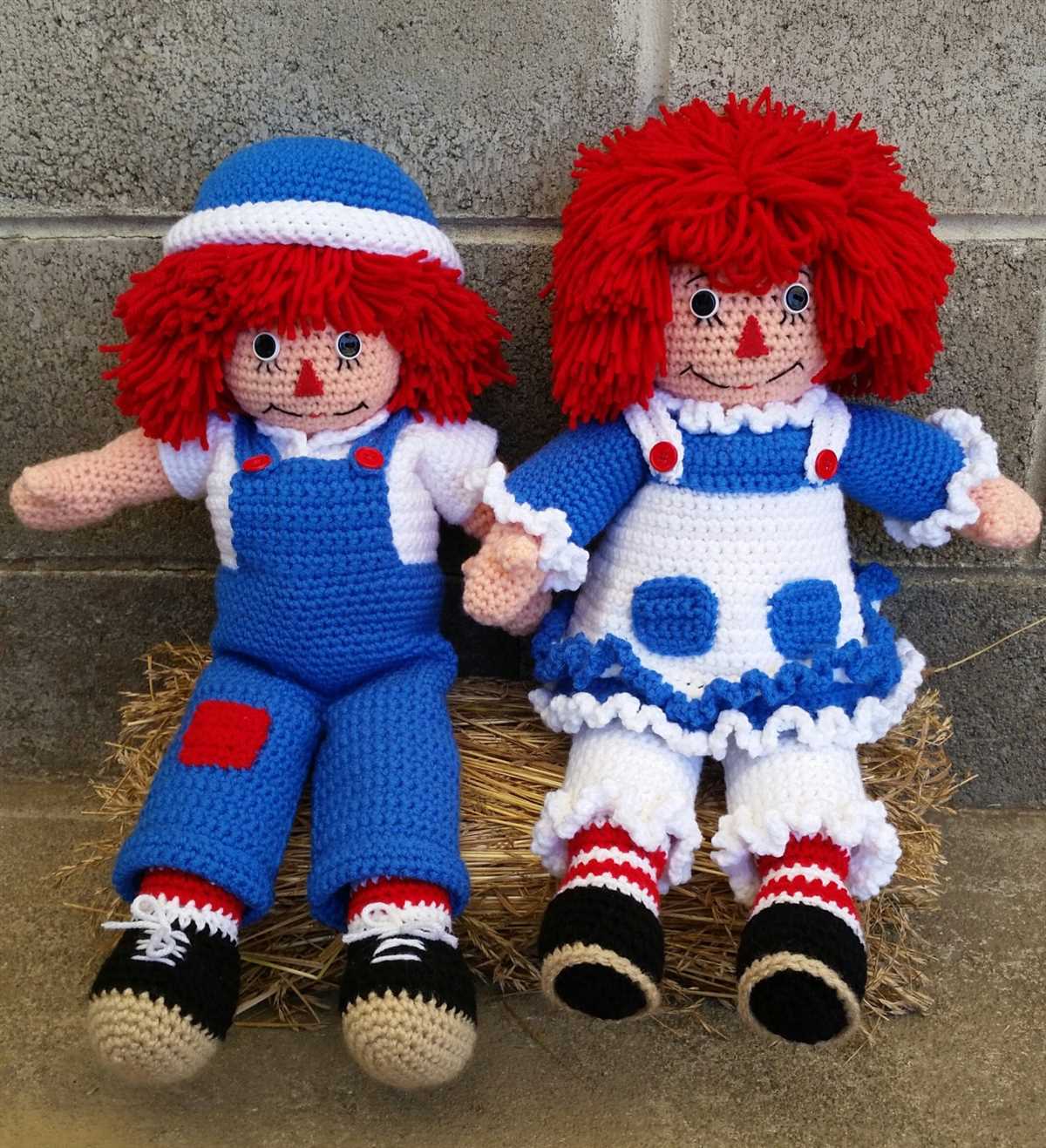 Knitted raggedy ann doll pattern