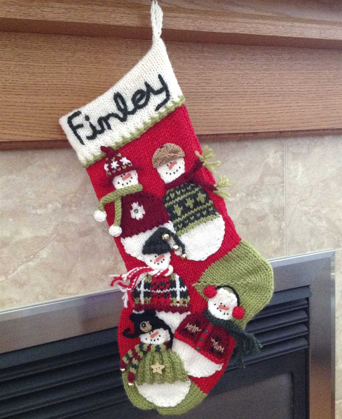 Angel christmas stocking knitting pattern