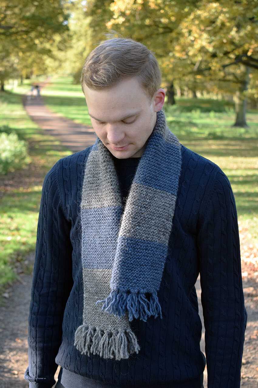Easy knitting pattern for mens scarf