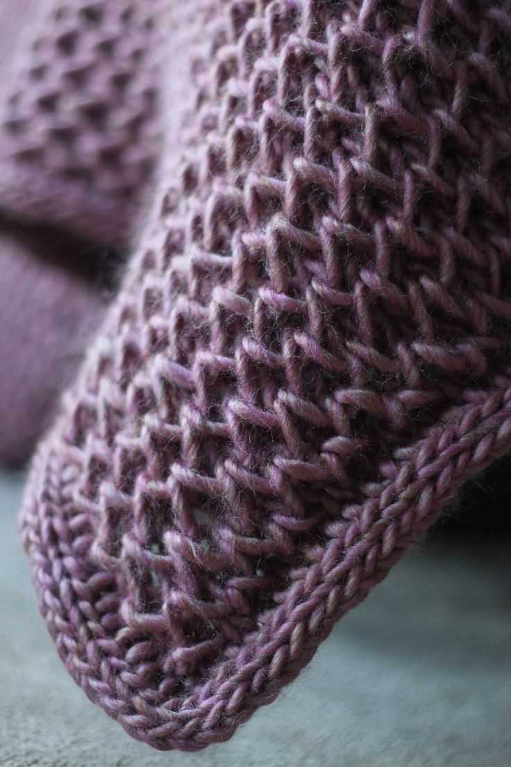 Waffle blanket pattern knit