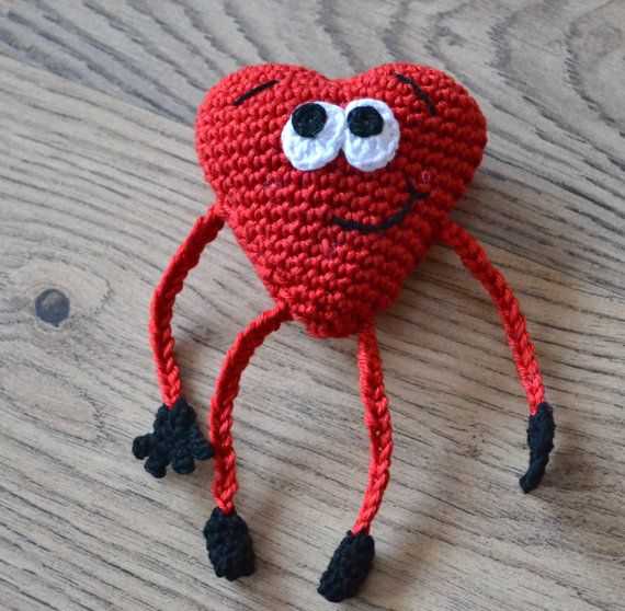 Stuffed heart knitting pattern