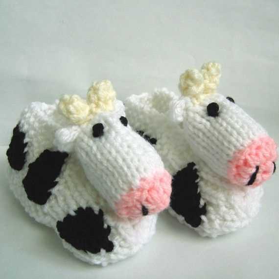 Animal booties knitting pattern